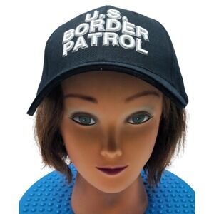 US Border Patrol‎ Black Uniform Style Baseball Cap Hat, adjustable